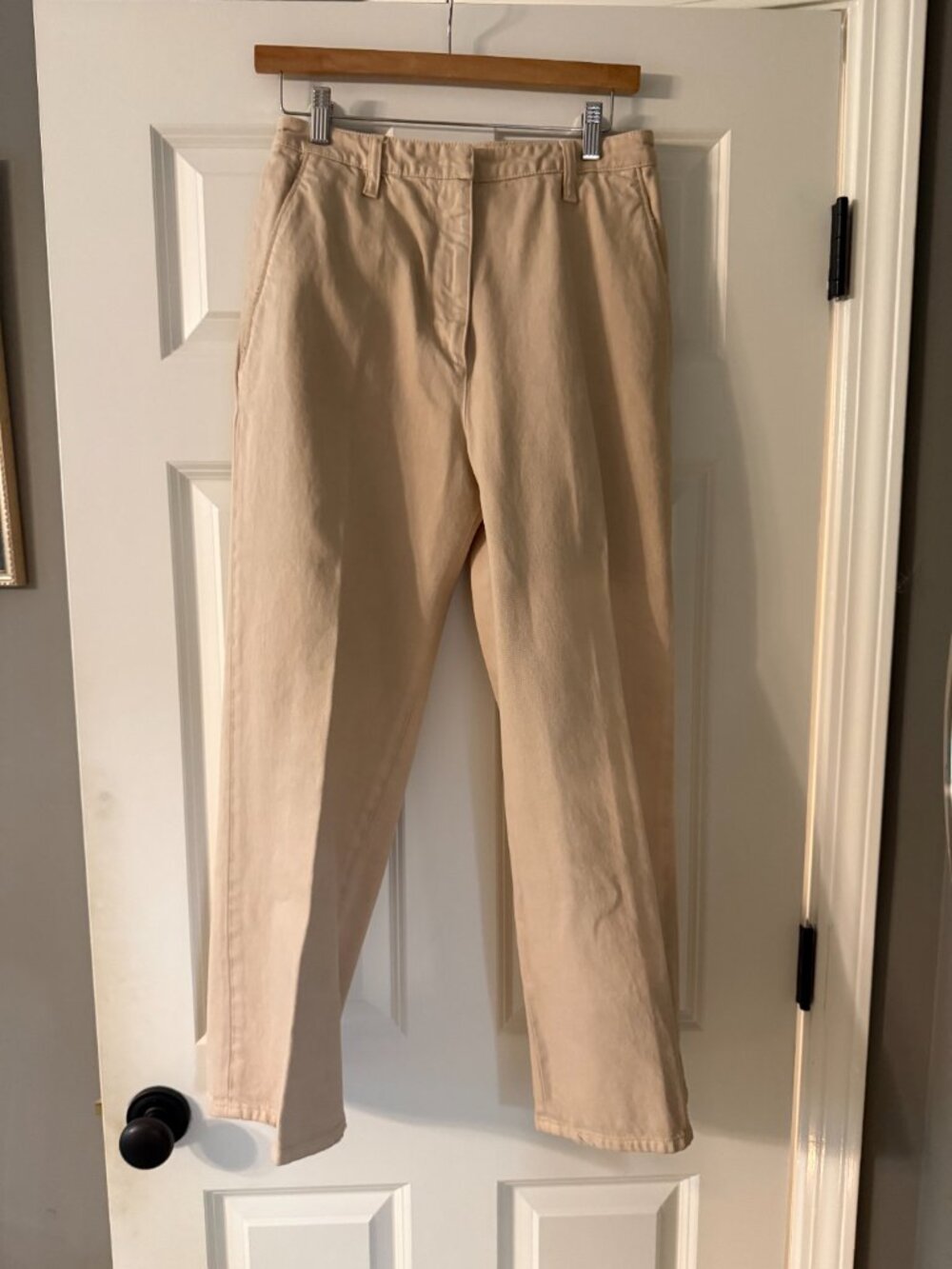 **Tan Prada Cotton Trousers**